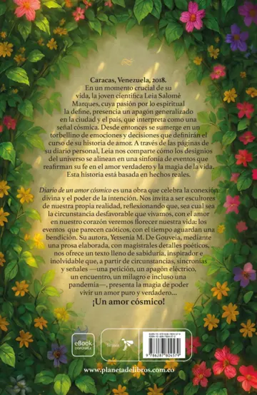 Contraportada Diario de un amor cósmico