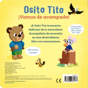 Contraportada Osito Tito. ¡Vamos de acampada!
