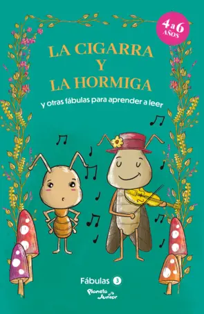 Portada Fábulas 3. La cigarra y la hormiga y otras fábulas para aprender a leer