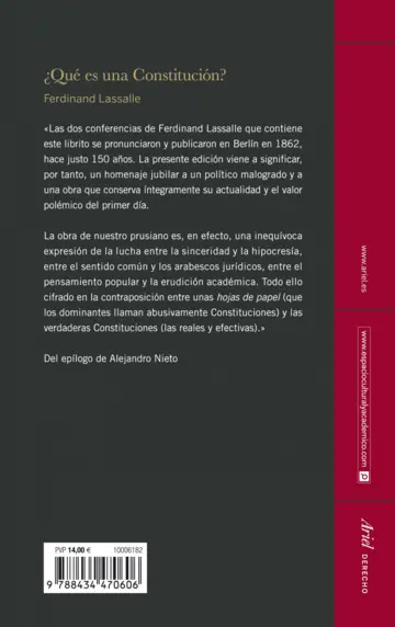 Contraportada ¿Qué es una Constitución?