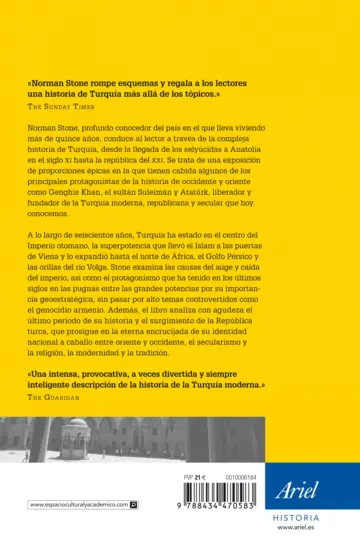 Contraportada Breve historia de Turquía