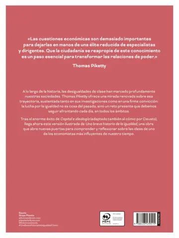 Contraportada Una breve historia de la igualdad en cómic