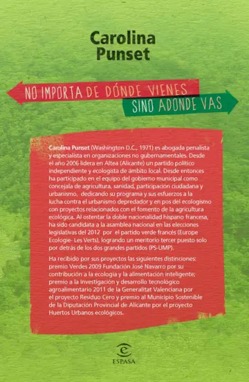 Contraportada No importa de dónde vienes, sino adónde vas