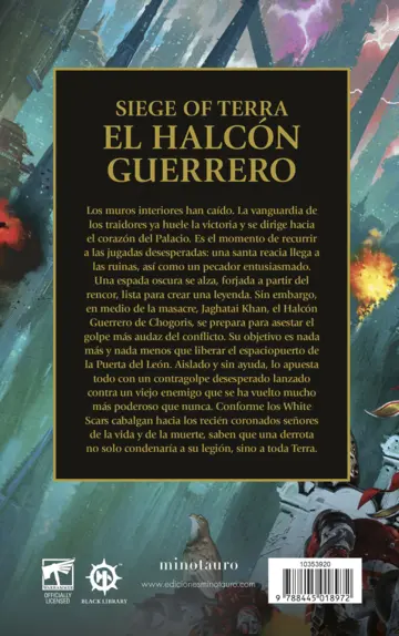 Contraportada Warhammer The Horus Heresy: Siege of Terra nº 06 El Halcón Guerrero