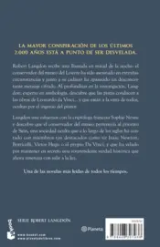 Miniatura contraportada El código Da Vinci. Edición especial con cantos decorados