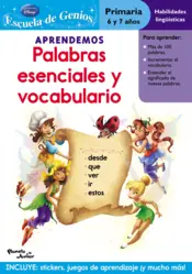 Portada Aprendemos palabras esenciales y vocabulario.Hadas