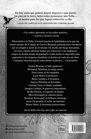 Contraportada El día de la Trilla (Empíreo)