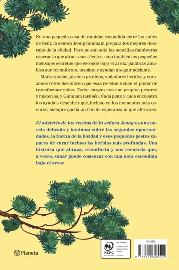Contraportada El misterio de las recetas de la señora Jeong