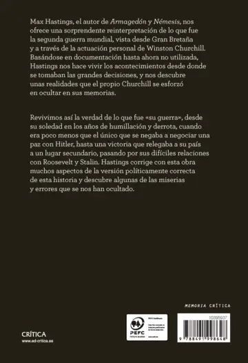 Contraportada La guerra de Churchill