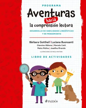 Portada Aventuras hacia la comprensión lectora. Libro de actividades
