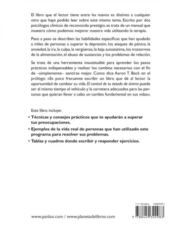 Contraportada El control de tu estado de ánimo