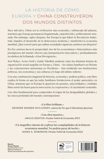 Contraportada Dos caminos hacia la prosperidad