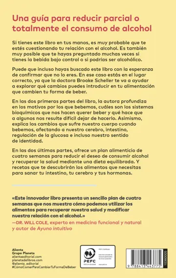 Contraportada Cómo comer para cambiar tu forma de beber