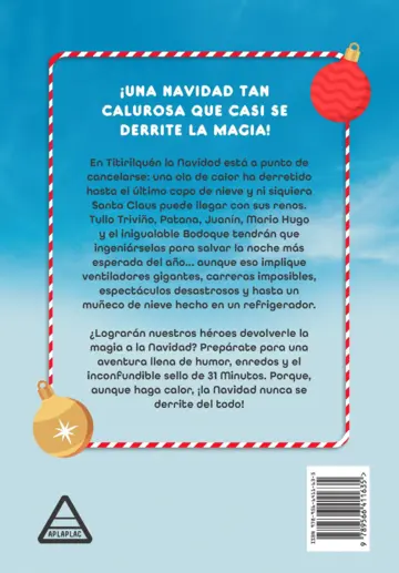 Contraportada Calurosa navidad. La novela