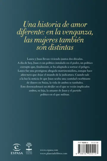 Contraportada El champán, frío y la venganza, caliente