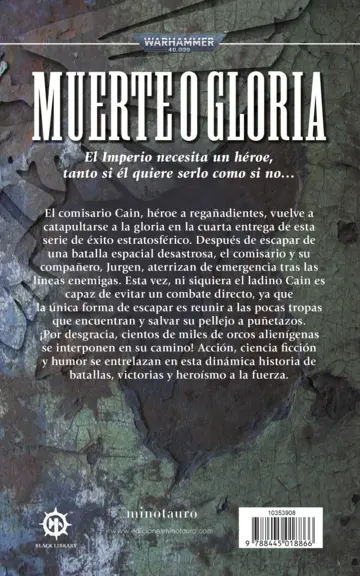 Contraportada Ciaphas Cain nº 04 Muerte o gloria