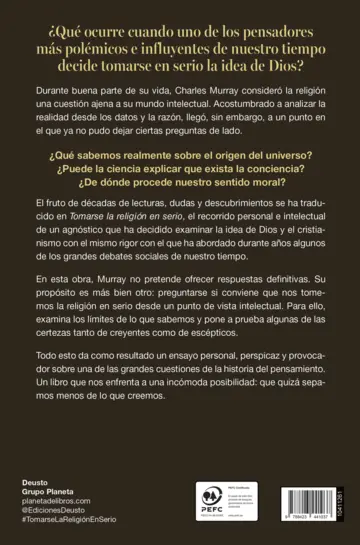 Contraportada Tomarse la religión en serio