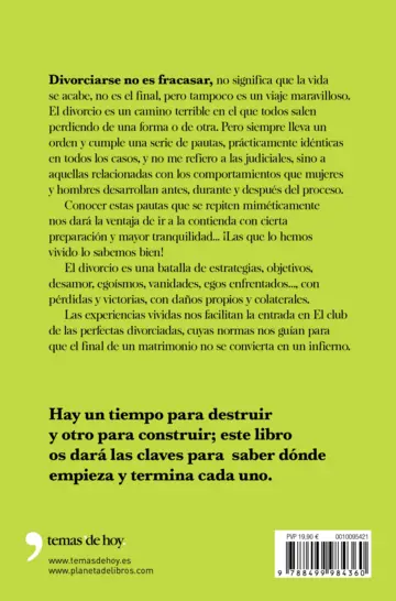 Contraportada El club de las perfectas divorciadas