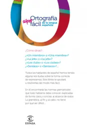 Miniatura contraportada Ortografía fácil de la lengua española.