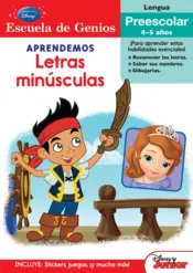 Portada Escuela de genios. Aprendemos letras minúsculas
