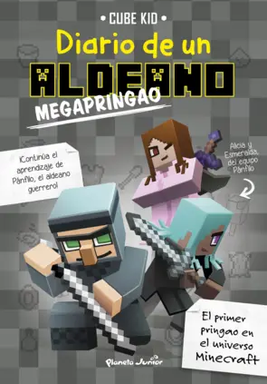 Portada Minecraft. Diario de un aldeano megapringao