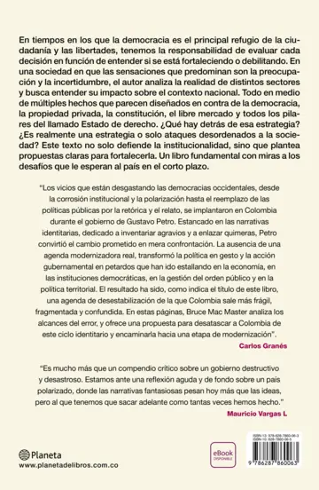 Contraportada La agenda de la desestabilización