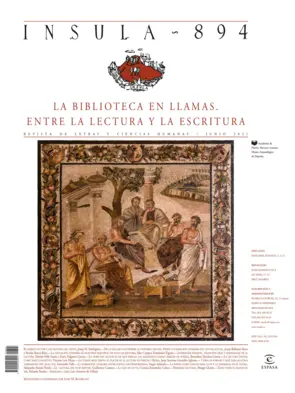Portada La biblioteca en llamas. Entre la lectura y la escritura (Ínsula n° 894)