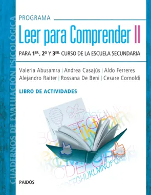 Portada Programa Leer para comprender II- Libro de Actividades