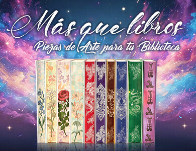 Imagen de fondo Más que libros piezas de arte para tu biblioteca